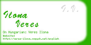 ilona veres business card